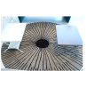 Buy Round Design Rug - Wool - Liris Beige / Black 21716 - prices