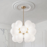 Buy Jacobella 18 bulbs suspension lamp - Metal and glass White 59344 - prices