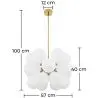 Buy Jacobella 18 bulbs suspension lamp - Metal and glass White 59344 - in the EU