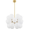 Buy Jacobella 18 bulbs suspension lamp - Metal and glass White 59344 - in the EU