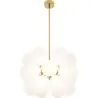 Buy Jacobella 18 bulbs suspension lamp - Metal and glass White 59344 - in the EU