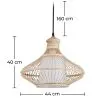 Buy Amazona ceiling lamp Design Boho Bali - Bamboo Natural wood 59353 at MyFaktory