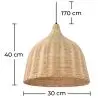 Buy Bohol Design Boho Bali ceiling lamp - Bamboo Natural wood 59355 home delivery