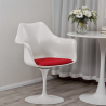 Buy Dining Chair with Armrests - White Swivel Chair - Tulipan Red 59259 - prices