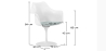 Buy Dining Chair with Armrests - White Swivel Chair - Tulipan Red 59259 home delivery