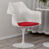 Buy Dining Chair with Armrests - White Swivel Chair - Tulipan Red 59259 - prices