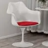 Buy Dining Chair with Armrests - White Swivel Chair - Tulipan Red 59259 - prices