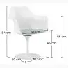 Buy Dining Chair with Armrests - White Swivel Chair - Tulipan Red 59259 in the Europe