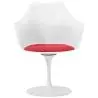 Buy Dining Chair with Armrests - White Swivel Chair - Tulipan Red 59259 at MyFaktory