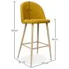 Buy Fabric Upholstered Stool - Scandinavian Design - 76cm - Bennett Yellow 59356 in the Europe