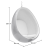Buy Hanging Chair Egg – Fabric Upholstered Relaxation Chair – Ele Light grey 59352 at MyFaktory
