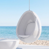 Buy Hanging Chair Egg – Fabric Upholstered Relaxation Chair – Ele Light grey 59352 - in the EU