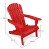 Buy Adirondack Garden Chair - Wood Red 59415 - prices