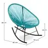Buy Acapulco Rocking Chair - Black legs  Light green 59411 - in the EU