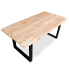 Buy Industrial solid wood dining table - Tyke Natural wood 59290 - in the EU