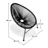 Buy Acapulco Chair - Black Legs Black 58294 - in the EU