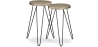 Buy X2 industrial auxiliary tables with Hairpin legs - Wood and metal Grey 59463 - in the EU