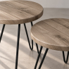 Buy X2 industrial auxiliary tables with hairpin legs - Wood and metal - Undel Natural wood 59463 in the Europe
