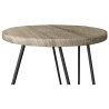 Buy X2 industrial auxiliary tables with Hairpin legs - Wood and metal Grey 59463 in the Europe