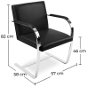 Buy Bruno design office Chair  - Premium Leather Black 16808 in the Europe