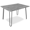 Buy 120x90 Hanna Industrial dining table style Hairpin legs - Wood and metal Grey 59464 - in the EU