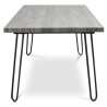 Buy 120x90 Hanna Industrial dining table style Hairpin legs - Wood and metal Grey 59464 at MyFaktory