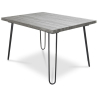 Buy 120x90 Hanna Industrial dining table style Hairpin legs - Wood and metal Grey 59464 in the Europe