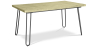 Buy 150x90 Holly Industrial dining table with Hairpin legs - Wood and metal Natural wood 59465 - in the EU