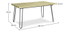 Buy 150x90 Holly Industrial dining table with Hairpin legs - Wood and metal Natural wood 59465 at MyFaktory