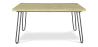 Buy 150x90 Holly Industrial dining table with Hairpin legs - Wood and metal Natural wood 59465 - prices