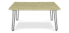 Buy 150x90 Holly Industrial dining table with Hairpin legs - Wood and metal Natural wood 59465 at MyFaktory