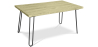 Buy 150x90 Holly Industrial dining table with Hairpin legs - Wood and metal Natural wood 59465 in the Europe