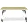 Buy 150x90 Holly Industrial dining table with Hairpin legs - Wood and metal Natural wood 59465 - prices