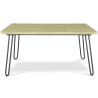 Buy 150x90 Holly Industrial dining table with Hairpin legs - Wood and metal Natural wood 59465 - prices