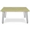 Buy 150x90 Holly Industrial dining table with Hairpin legs - Wood and metal Natural wood 59465 at MyFaktory