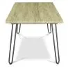 Buy 150x90 Holly Industrial dining table with Hairpin legs - Wood and metal Natural wood 59465 home delivery
