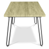 Buy 150x90 Holly Industrial dining table with Hairpin legs - Wood and metal Natural wood 59465 home delivery