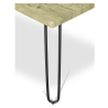 Buy 150x90 Holly Industrial dining table with Hairpin legs - Wood and metal Natural wood 59465 - in the EU