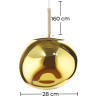 Buy Lava Design pendant lamp - Acrylic  Gold 59486 home delivery