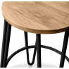 Buy Hairpin Stool - 74cm - Light wood and metal Black 59487 home delivery