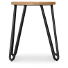 Buy Hairpin Stool - 44cm - Light wood and metal Light grey 59488 - prices