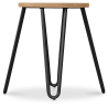 Buy Hairpin Stool - 44cm - Light wood and metal Light grey 59488 home delivery