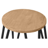 Buy Hairpin Stool - 44cm - Light wood and metal Light grey 59488 - in the EU