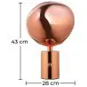 Buy Lava Design table lamp - Acrylic and metal Bronze 59485 - prices