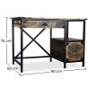 Buy Wooden Desk with Drawers - Industrial Design - Nash Natural wood 59280 in the Europe