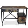 Buy Wooden Desk with Drawers - Industrial Design - Nash Natural wood 59280 at MyFaktory
