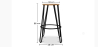 Buy Hairpin Bar Stool 66cm - Light wood and metal Black 59500 in the Europe