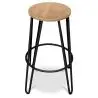 Buy Hairpin Bar Stool 66cm - Light wood and metal Black 59500 at MyFaktory