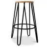 Buy Hairpin Bar Stool 66cm - Light wood and metal Black 59500 in the Europe