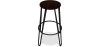 Buy Hairpin Bar Stool 66cm - Dark wood and metal Light grey 59501 home delivery